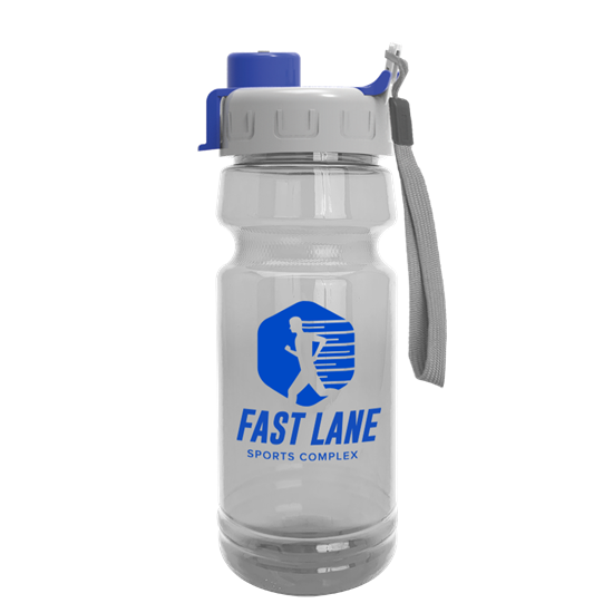 TB124Q - The Backer - 24 oz. Transparent Water Bottle with Quick Snap Lid